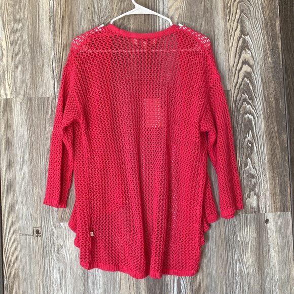 Margaritaville crochet, bright pink cardigan, S - Picture 4 of 5